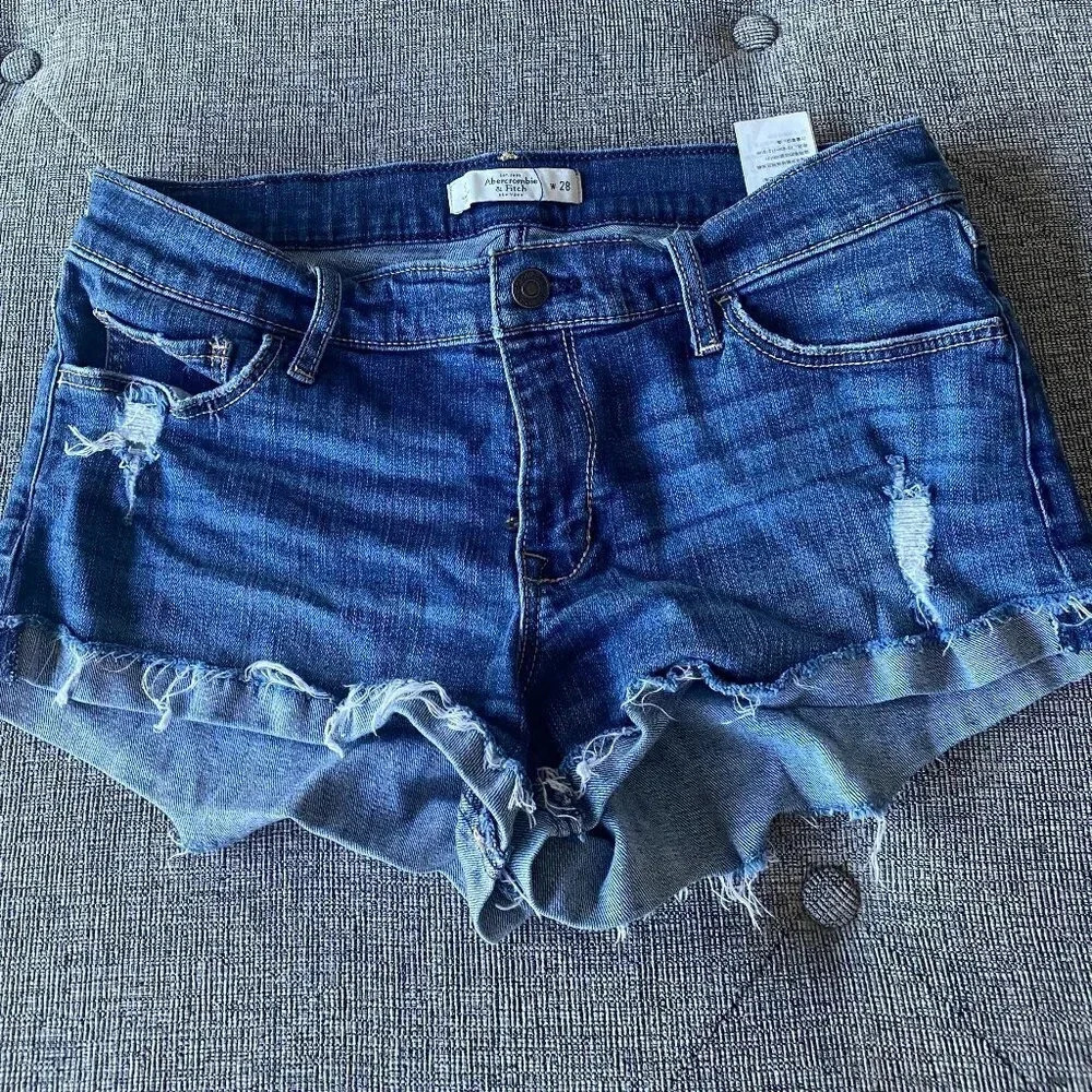 Abercrombie & Fitch Blue Jean Shorts